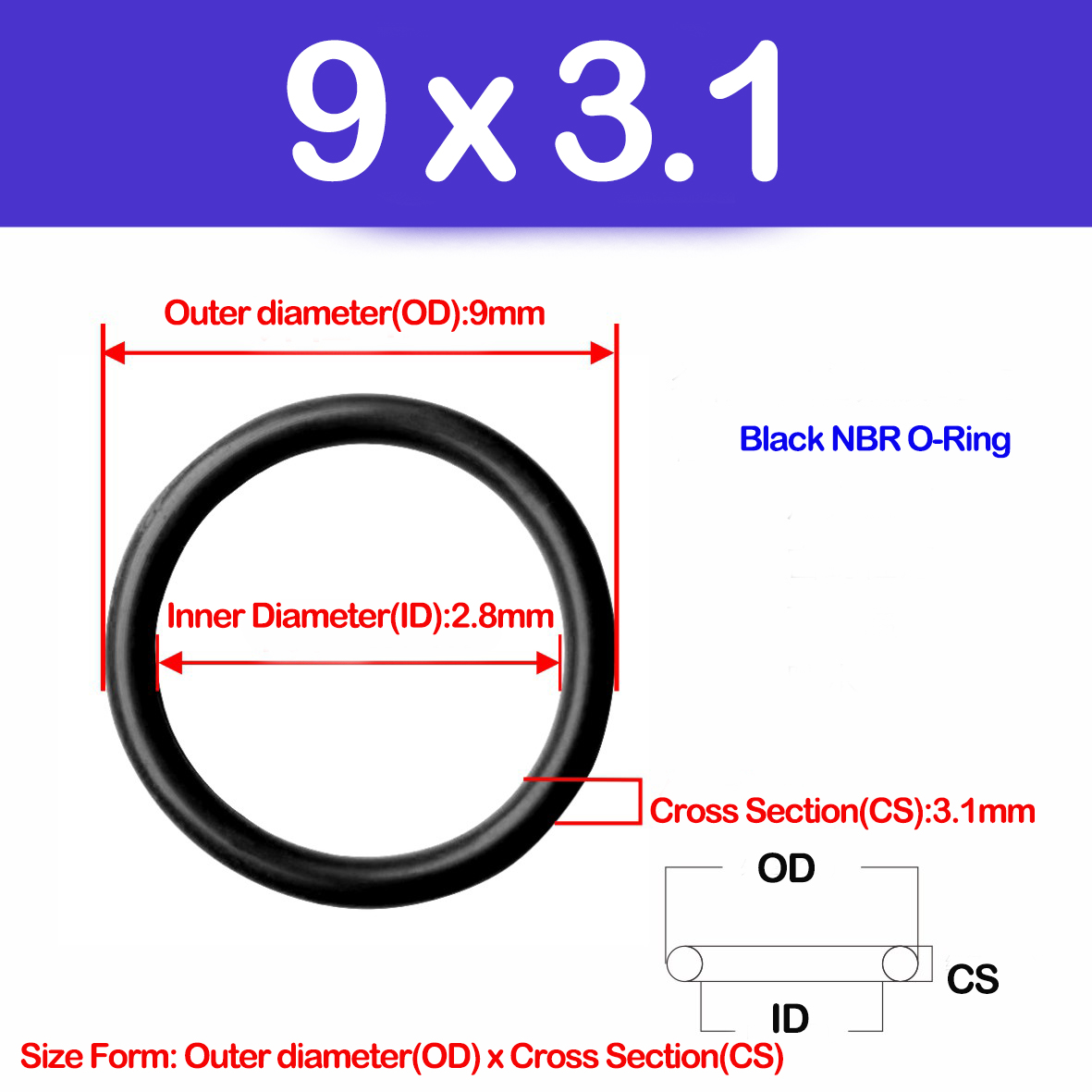 WD CS 3.1mm,NBR O Ring Guarniz - Auto Repair Cs recensione e prezzo